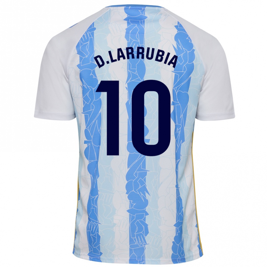 Niño Fútbol Camiseta David Larrubia #10 Blanco Azul 1ª Equipación 2024/25 Argentina