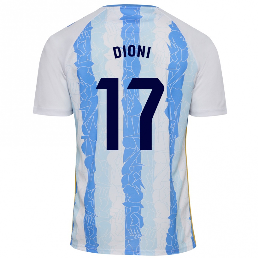 Niño Fútbol Camiseta Dioni #17 Blanco Azul 1ª Equipación 2024/25 Argentina