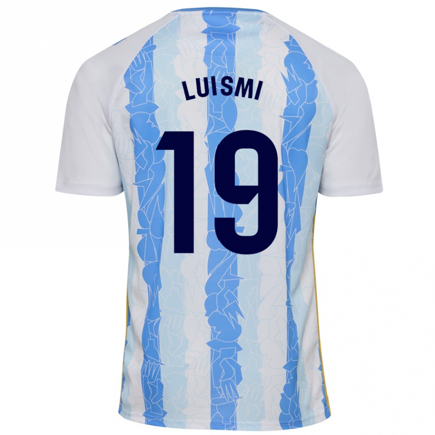 Niño Fútbol Camiseta Luismi Sánchez #19 Blanco Azul 1ª Equipación 2024/25 Argentina