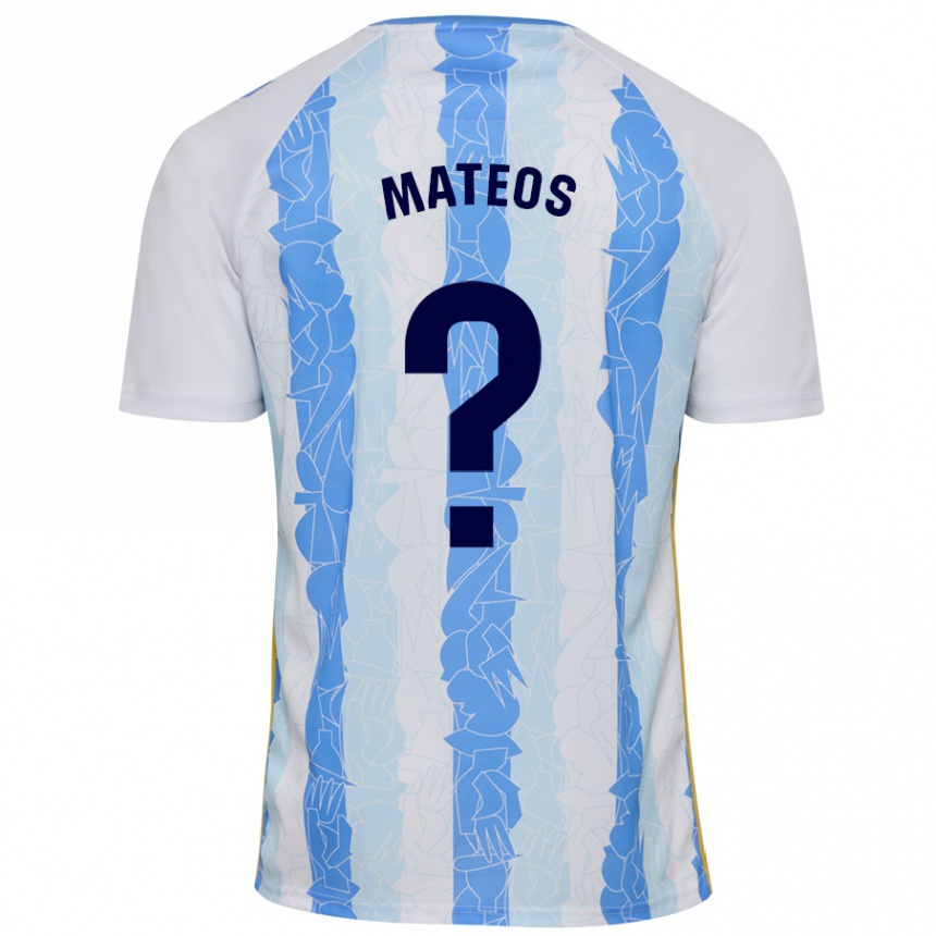 Niño Fútbol Camiseta Álex Mateos #0 Blanco Azul 1ª Equipación 2024/25 Argentina