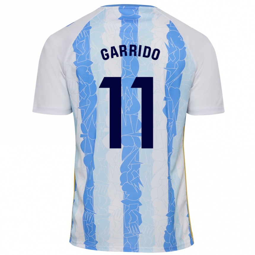 Niño Fútbol Camiseta Rafael Garrido #11 Blanco Azul 1ª Equipación 2024/25 Argentina