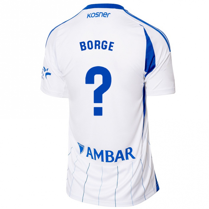 Niño Fútbol Camiseta Andrés Borge #0 Rojo Blanco 1ª Equipación 2024/25 Argentina