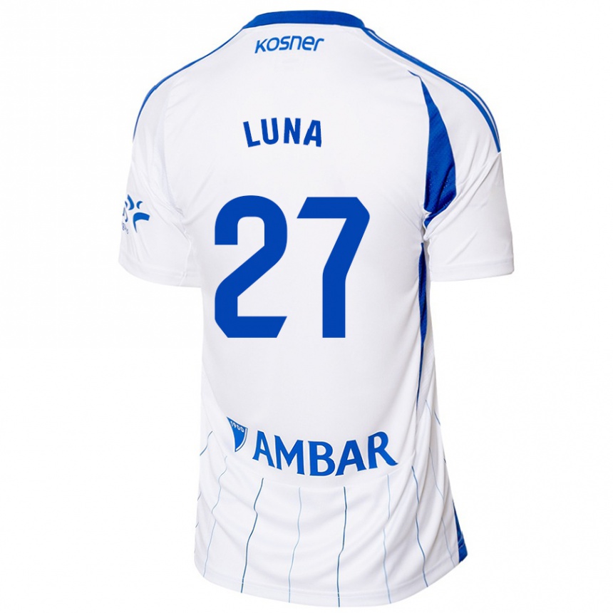 Niño Fútbol Camiseta Marcos Luna #27 Rojo Blanco 1ª Equipación 2024/25 Argentina