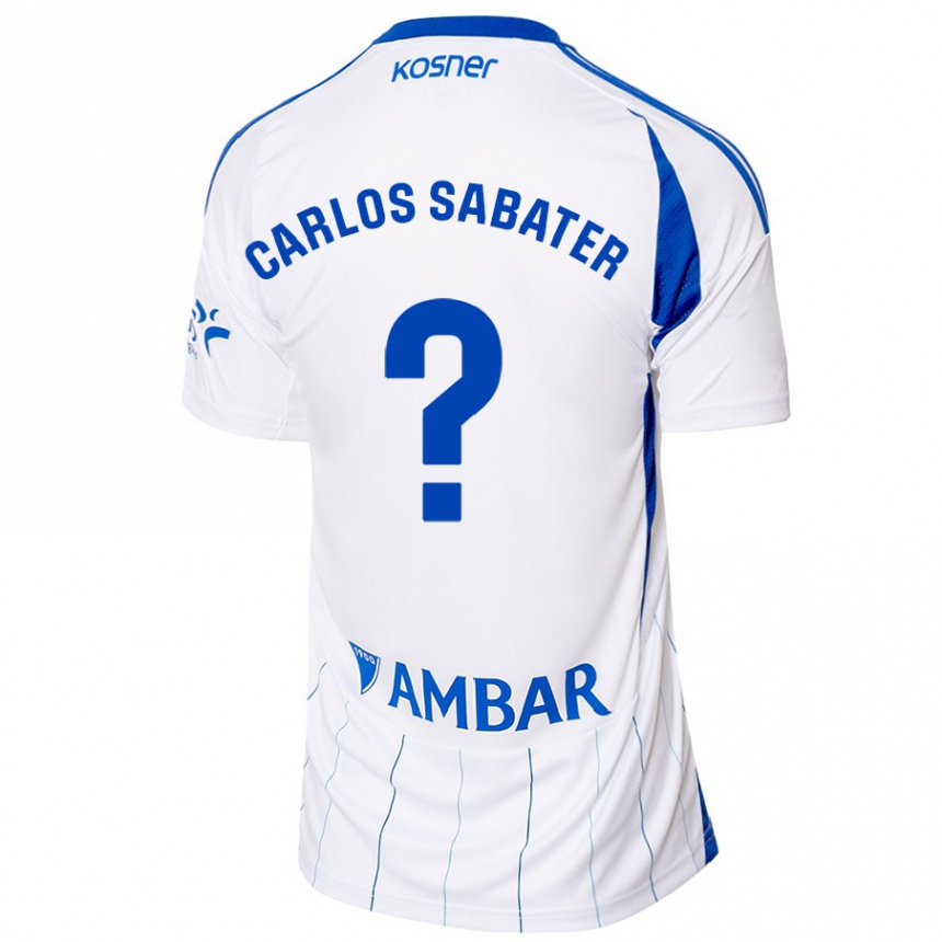 Niño Fútbol Camiseta Juan Carlos Sabater #0 Rojo Blanco 1ª Equipación 2024/25 Argentina