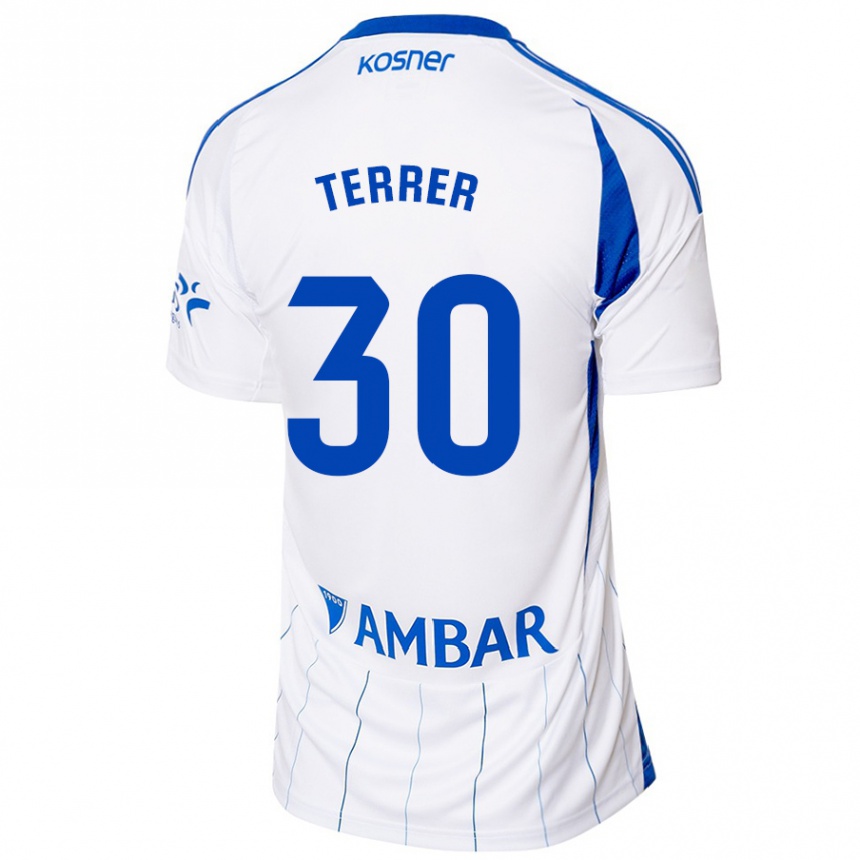 Niño Fútbol Camiseta Lucas Terrer #30 Rojo Blanco 1ª Equipación 2024/25 Argentina