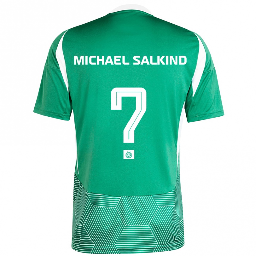 Niño Fútbol Camiseta Liav Michael Salkind #0 Verde Blanco 1ª Equipación 2024/25 Argentina