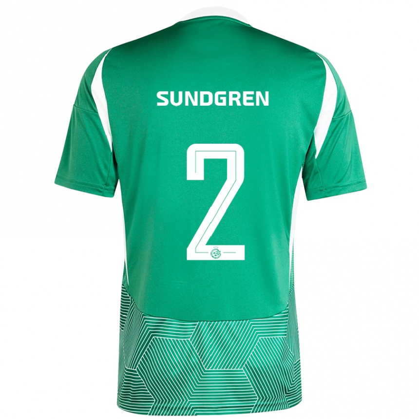 Niño Fútbol Camiseta Daniel Sundgren #2 Verde Blanco 1ª Equipación 2024/25 Argentina