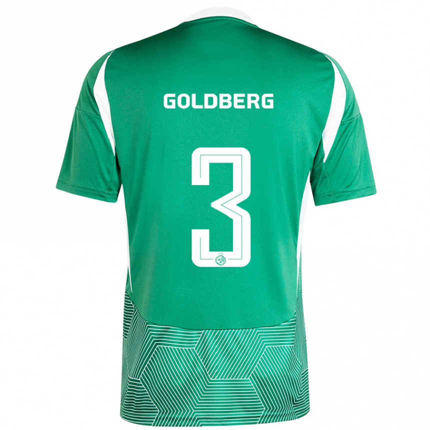 Niño Fútbol Camiseta Shon Goldberg #3 Verde Blanco 1ª Equipación 2024/25 Argentina