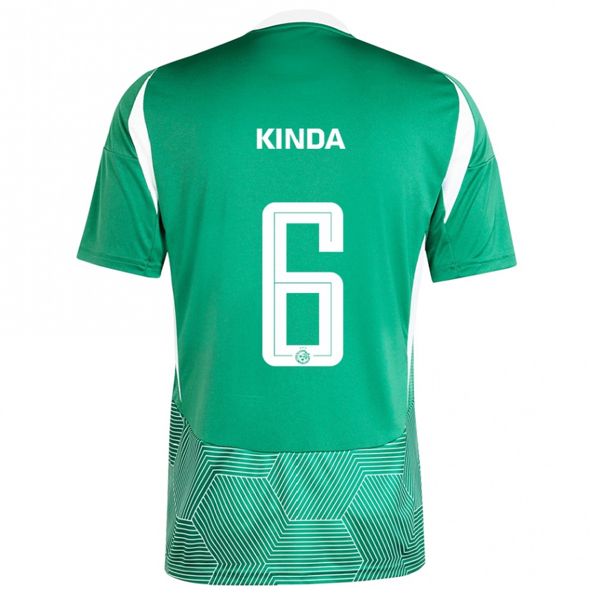 Niño Fútbol Camiseta Gadi Kinda #6 Verde Blanco 1ª Equipación 2024/25 Argentina