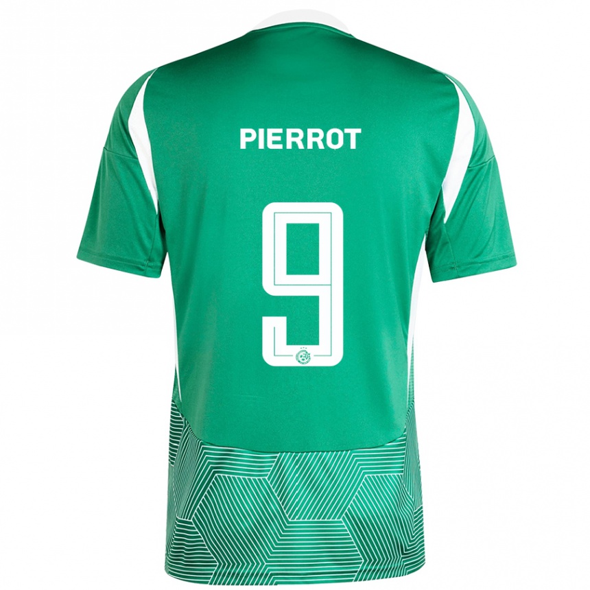 Niño Fútbol Camiseta Frantzdy Pierrot #9 Verde Blanco 1ª Equipación 2024/25 Argentina