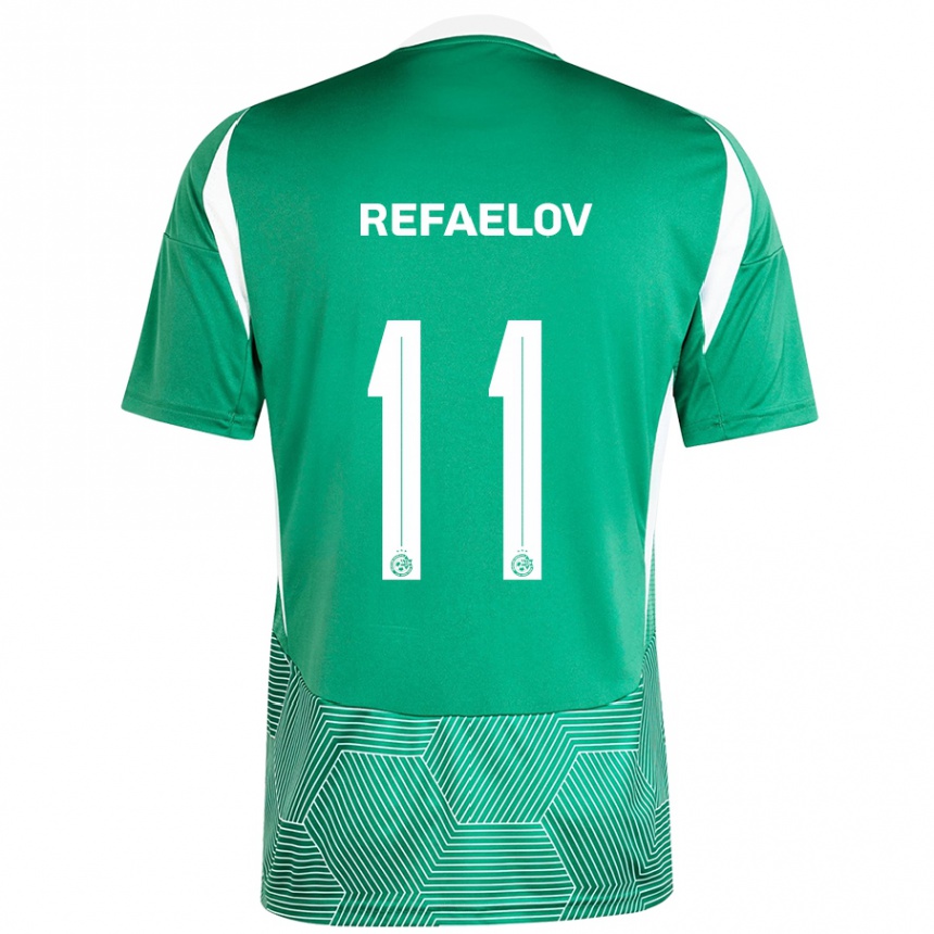 Niño Fútbol Camiseta Lior Refaelov #11 Verde Blanco 1ª Equipación 2024/25 Argentina