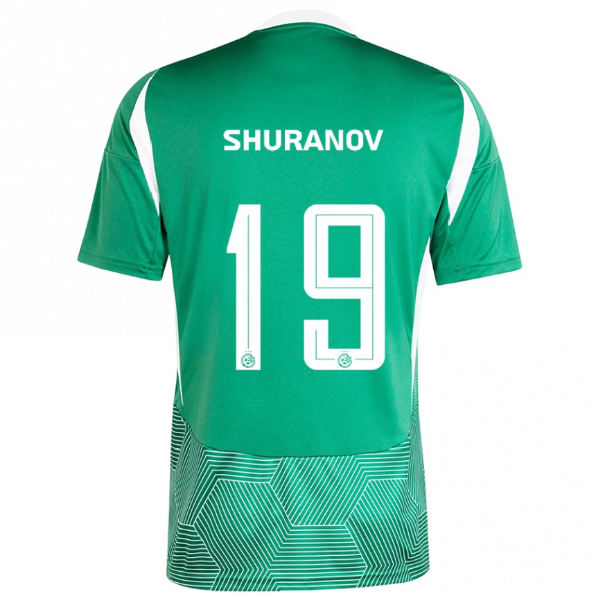 Niño Fútbol Camiseta Erik Shuranov #19 Verde Blanco 1ª Equipación 2024/25 Argentina