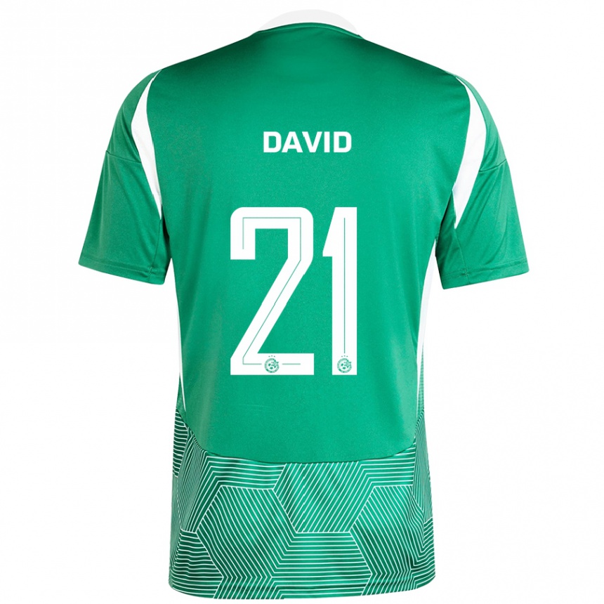 Niño Fútbol Camiseta Dean David #21 Verde Blanco 1ª Equipación 2024/25 Argentina