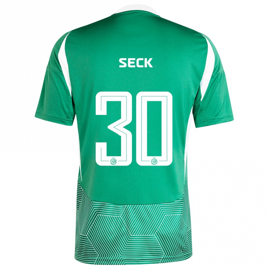 Niño Fútbol Camiseta Abdoulaye Seck #30 Verde Blanco 1ª Equipación 2024/25 Argentina