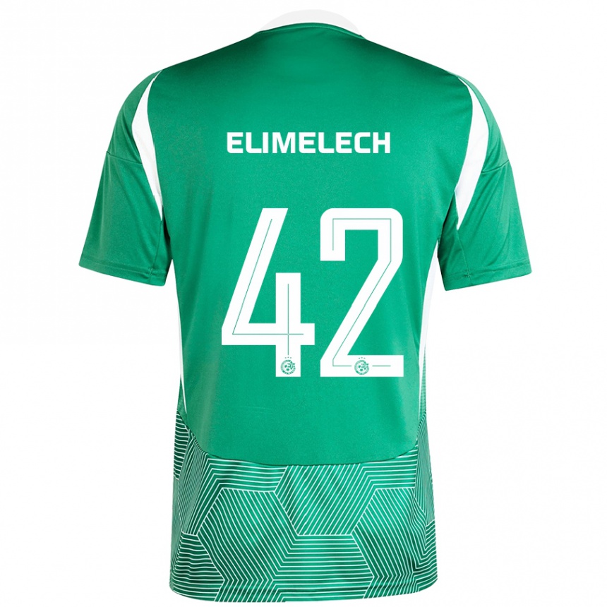 Niño Fútbol Camiseta Roey Elimelech #42 Verde Blanco 1ª Equipación 2024/25 Argentina