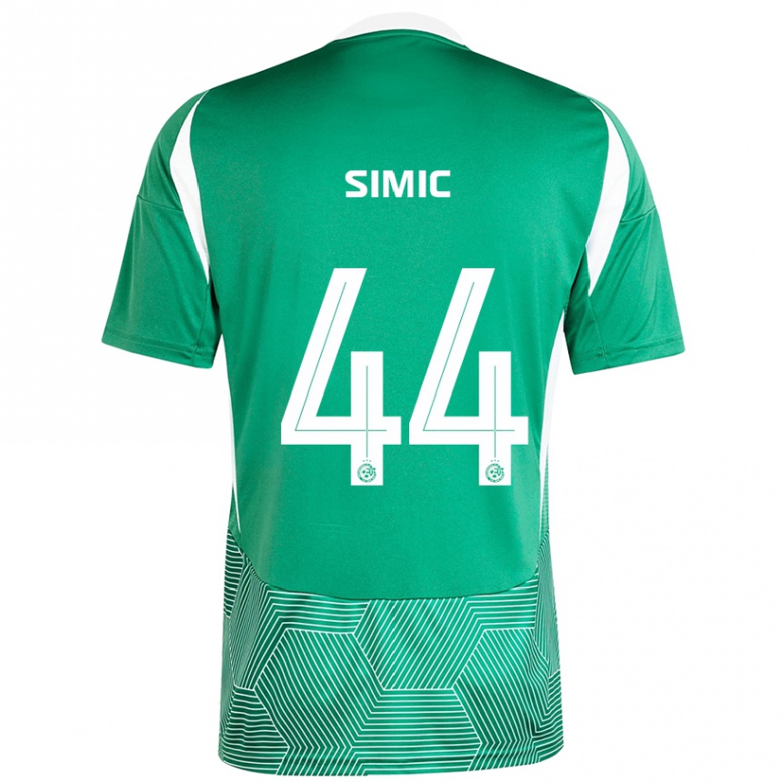 Niño Fútbol Camiseta Lorenco Simic #44 Verde Blanco 1ª Equipación 2024/25 Argentina