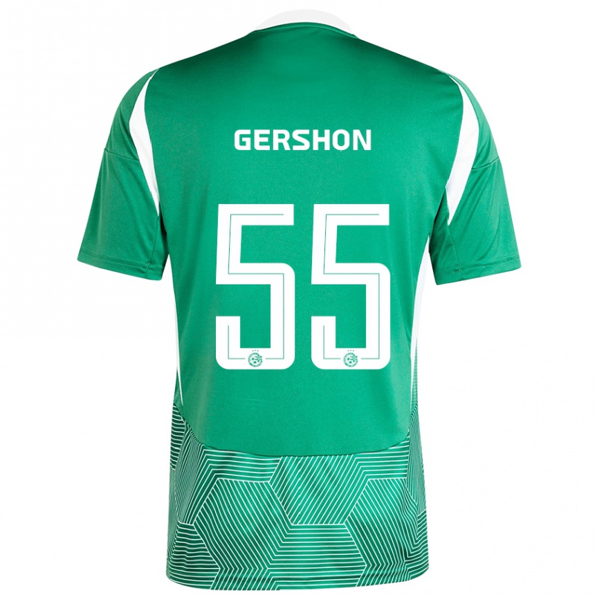 Niño Fútbol Camiseta Rami Gershon #55 Verde Blanco 1ª Equipación 2024/25 Argentina