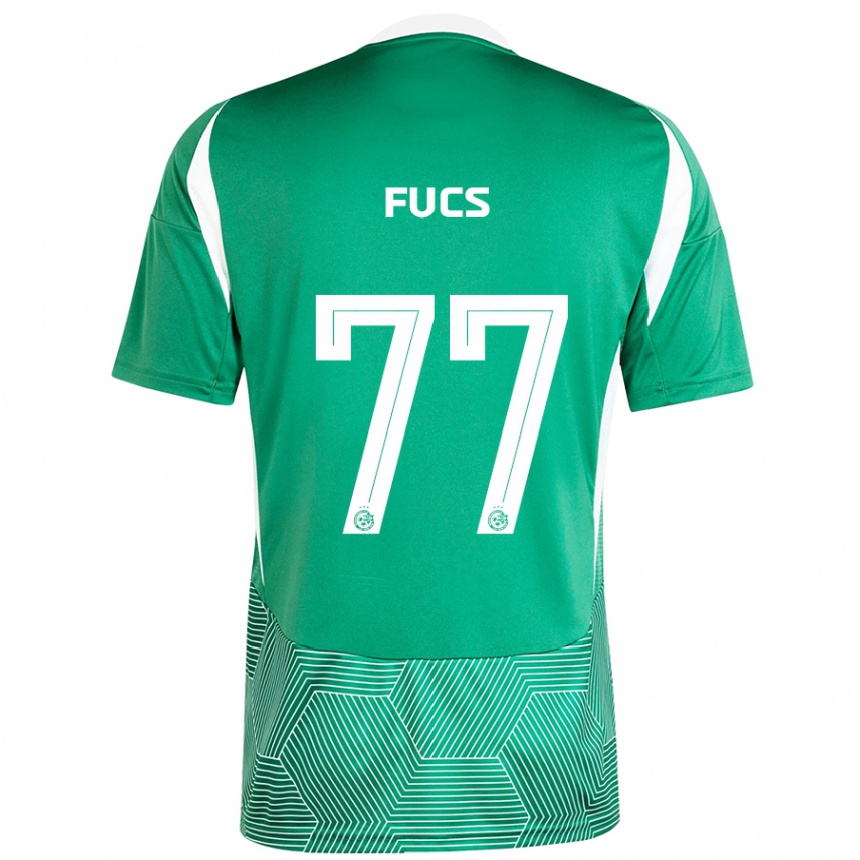 Niño Fútbol Camiseta Roee Fucs #77 Verde Blanco 1ª Equipación 2024/25 Argentina