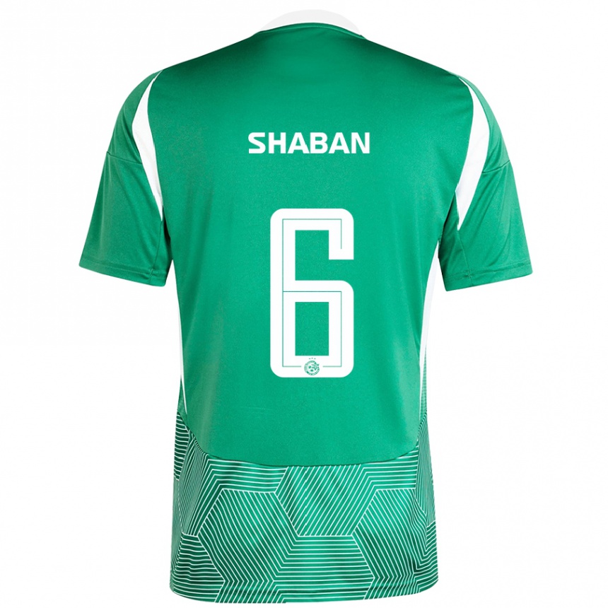 Niño Fútbol Camiseta Loay Shaban #6 Verde Blanco 1ª Equipación 2024/25 Argentina