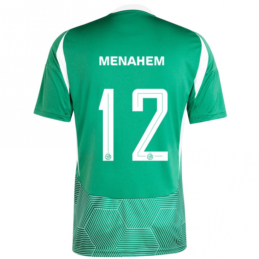 Niño Fútbol Camiseta Sun Menahem #12 Verde Blanco 1ª Equipación 2024/25 Argentina