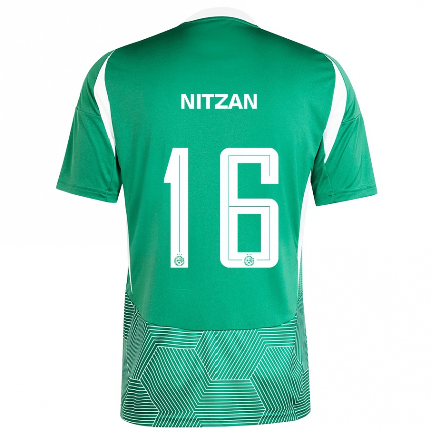 Niño Fútbol Camiseta Itamar Nitzan #16 Verde Blanco 1ª Equipación 2024/25 Argentina