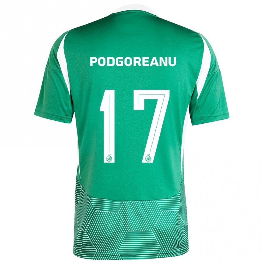 Niño Fútbol Camiseta Suf Podgoreanu #17 Verde Blanco 1ª Equipación 2024/25 Argentina