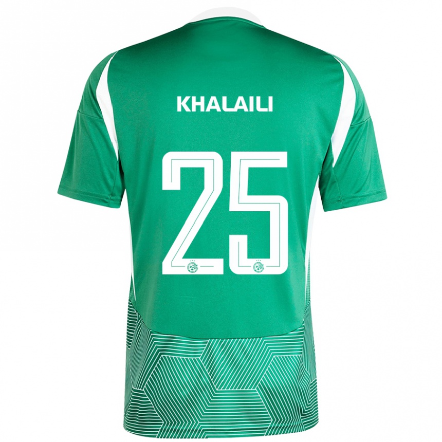 Niño Fútbol Camiseta Anan Khalaili #25 Verde Blanco 1ª Equipación 2024/25 Argentina