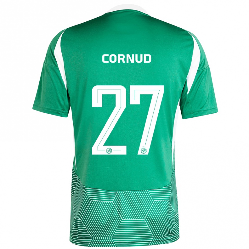 Niño Fútbol Camiseta Pierre Cornud #27 Verde Blanco 1ª Equipación 2024/25 Argentina