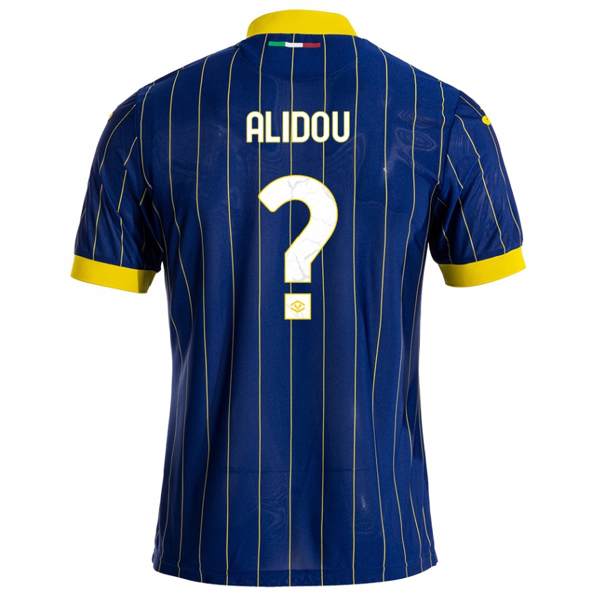 Niño Fútbol Camiseta Faride Alidou #0 Azul Amarillo 1ª Equipación 2024/25 Argentina