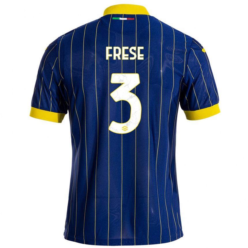 Niño Fútbol Camiseta Martin Frese #3 Azul Amarillo 1ª Equipación 2024/25 Argentina