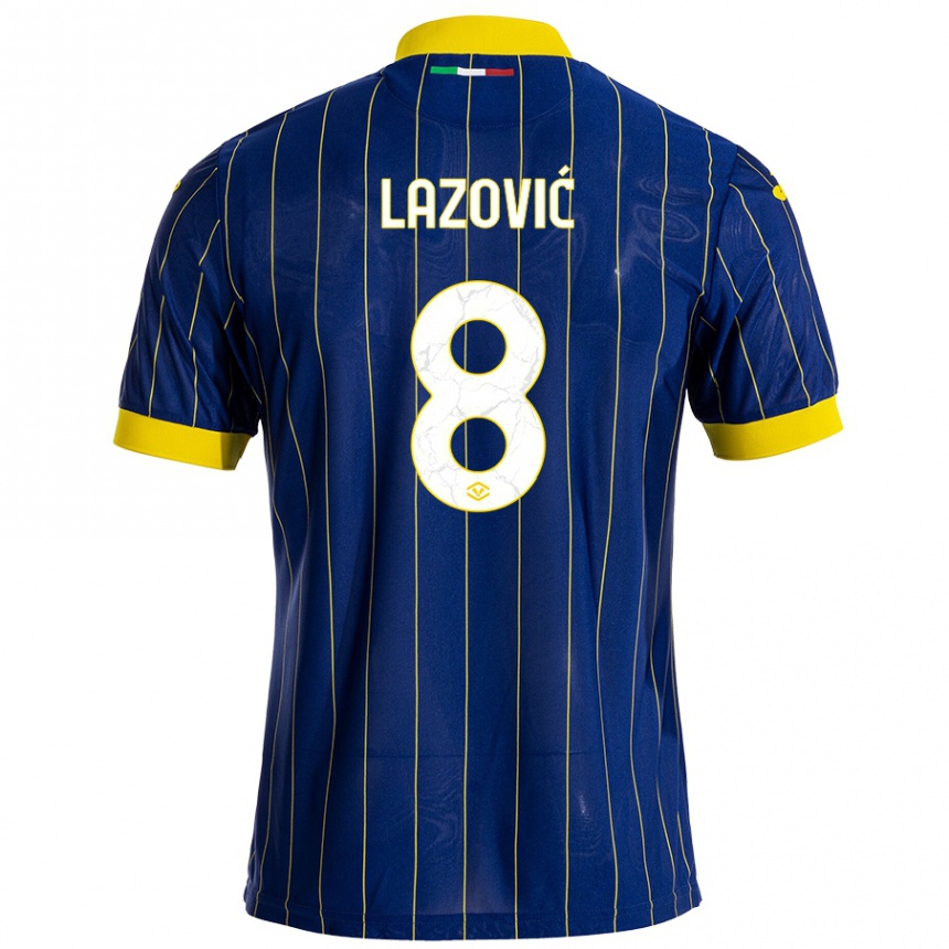 Niño Fútbol Camiseta Darko Lazović #8 Azul Amarillo 1ª Equipación 2024/25 Argentina