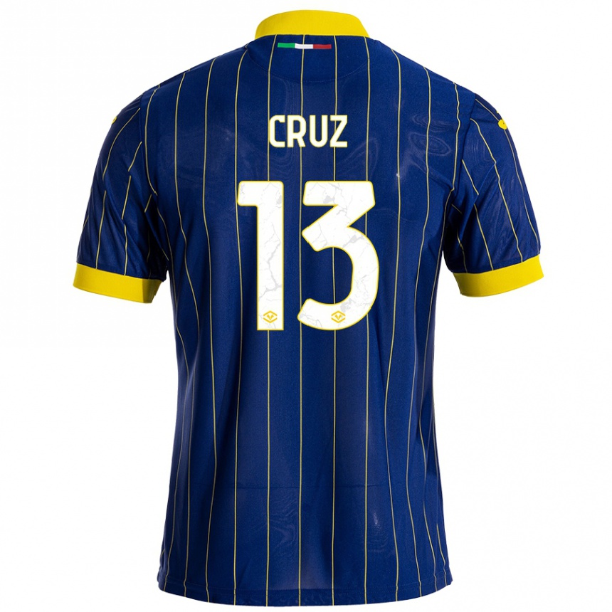 Niño Fútbol Camiseta Juan Manuel Cruz #13 Azul Amarillo 1ª Equipación 2024/25 Argentina