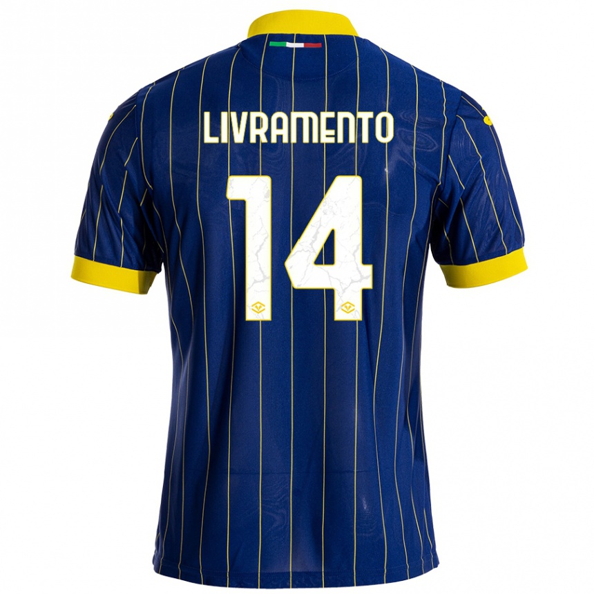 Niño Fútbol Camiseta Dailon Rocha Livramento #14 Azul Amarillo 1ª Equipación 2024/25 Argentina