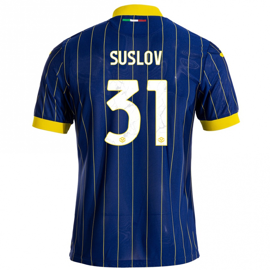 Niño Fútbol Camiseta Tomas Suslov #31 Azul Amarillo 1ª Equipación 2024/25 Argentina