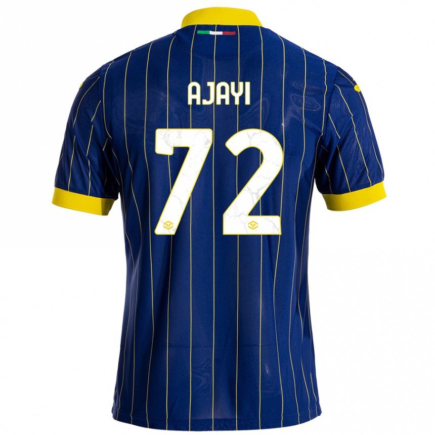 Niño Fútbol Camiseta Junior Ajayi #72 Azul Amarillo 1ª Equipación 2024/25 Argentina