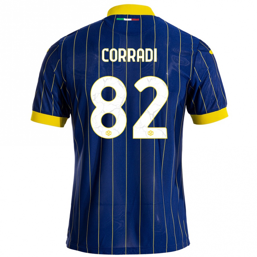 Niño Fútbol Camiseta Christian Corradi #82 Azul Amarillo 1ª Equipación 2024/25 Argentina