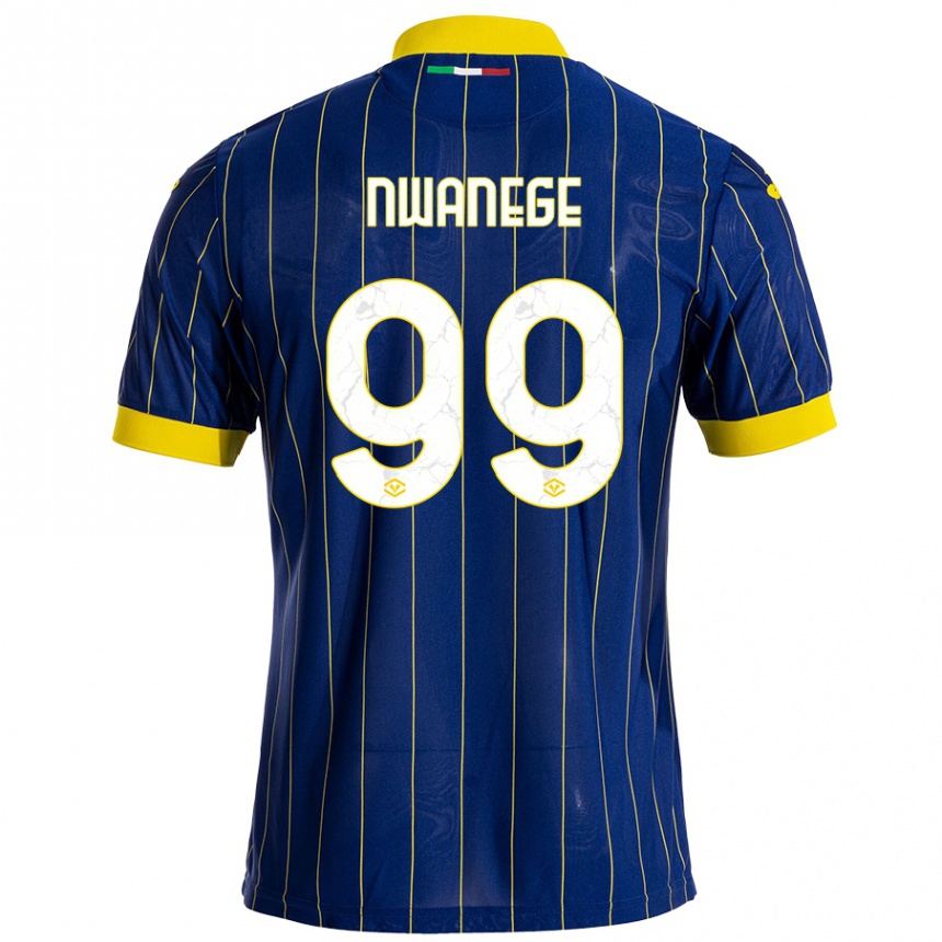 Niño Fútbol Camiseta Karlson Nwanege #99 Azul Amarillo 1ª Equipación 2024/25 Argentina