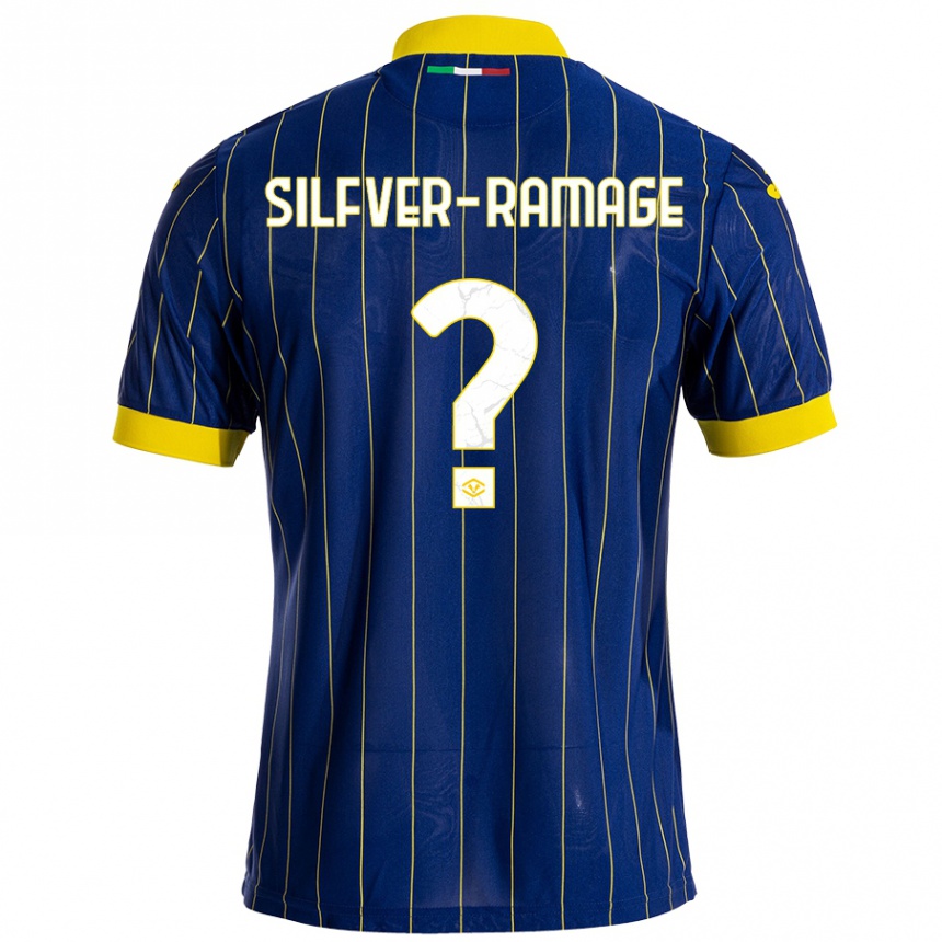 Niño Fútbol Camiseta William Silfver-Ramage #0 Azul Amarillo 1ª Equipación 2024/25 Argentina