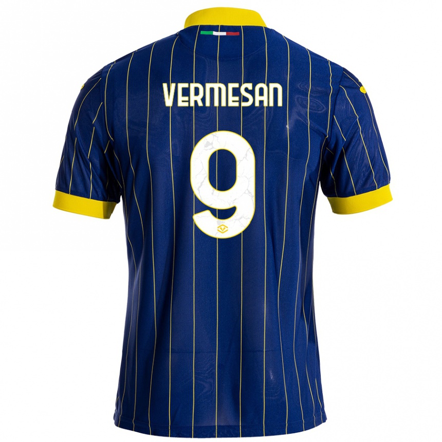 Niño Fútbol Camiseta Ioan Vermesan #9 Azul Amarillo 1ª Equipación 2024/25 Argentina