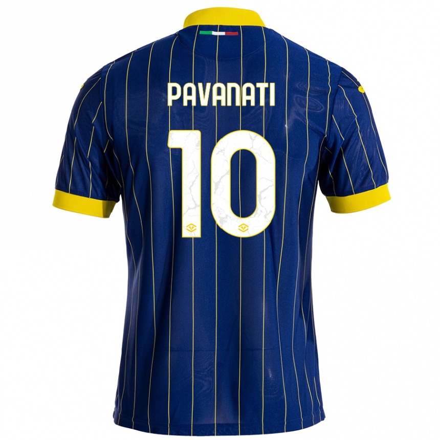 Niño Fútbol Camiseta Alessandro Pavanati #10 Azul Amarillo 1ª Equipación 2024/25 Argentina