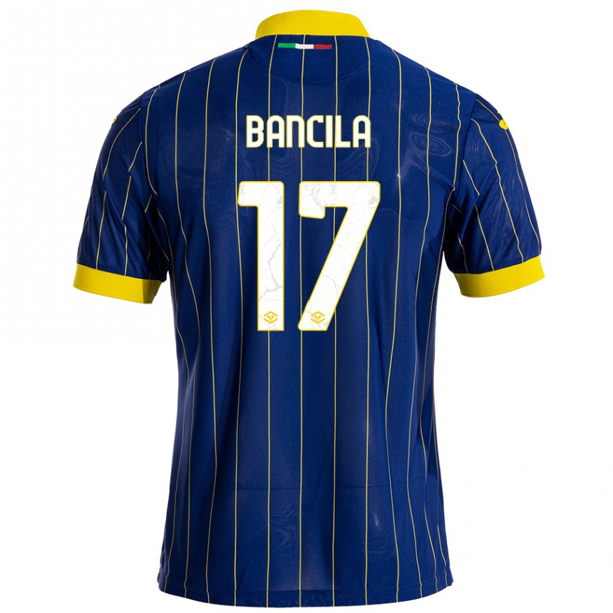 Niño Fútbol Camiseta Darius Bancila #17 Azul Amarillo 1ª Equipación 2024/25 Argentina