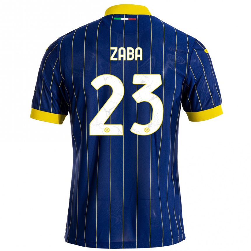 Niño Fútbol Camiseta Nelson Zaba #23 Azul Amarillo 1ª Equipación 2024/25 Argentina