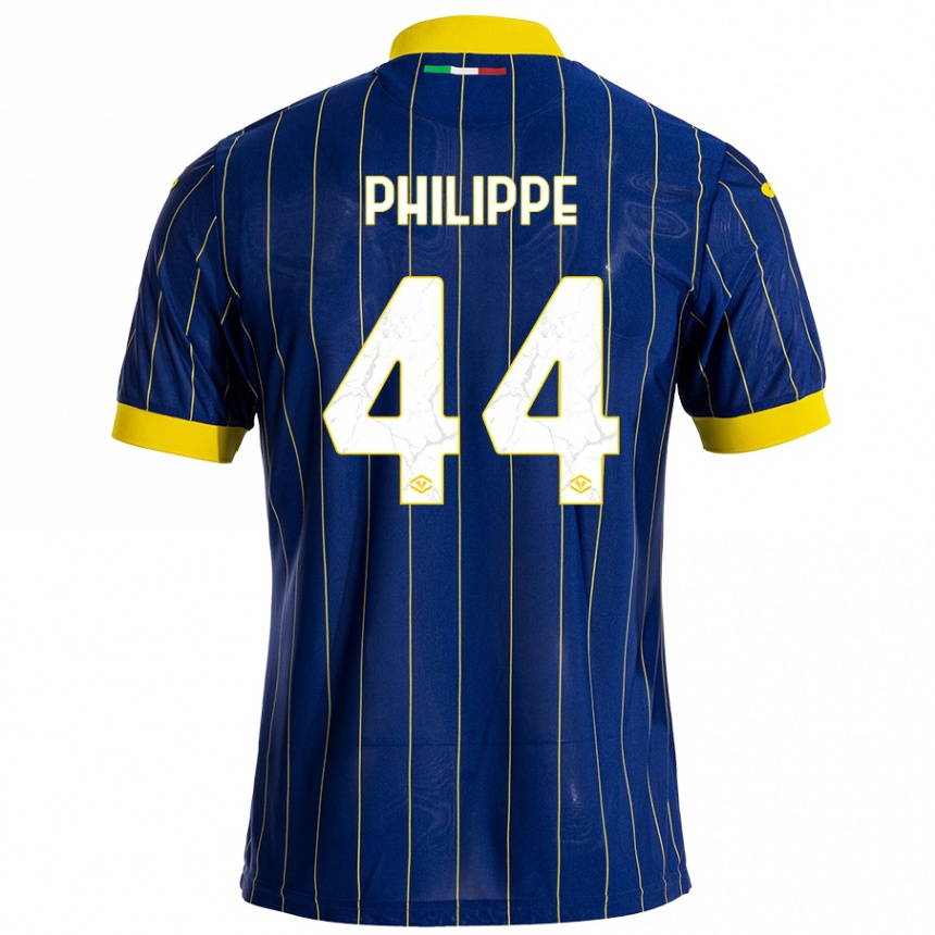 Niño Fútbol Camiseta Mathis Philippe #44 Azul Amarillo 1ª Equipación 2024/25 Argentina