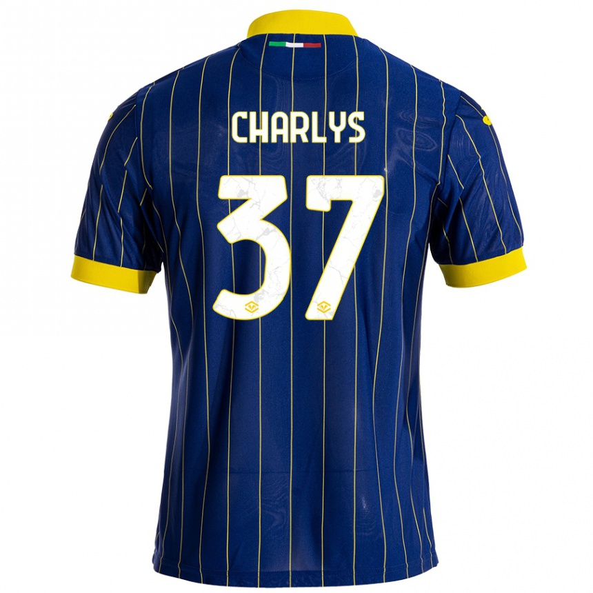 Niño Fútbol Camiseta Charlys #37 Azul Amarillo 1ª Equipación 2024/25 Argentina