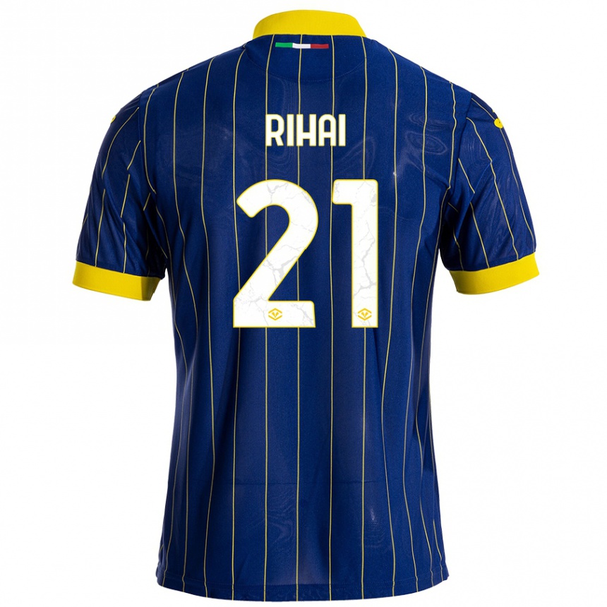 Niño Fútbol Camiseta Aiman Rihai #21 Azul Amarillo 1ª Equipación 2024/25 Argentina