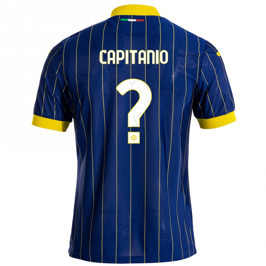 Niño Fútbol Camiseta Alex Capitanio #0 Azul Amarillo 1ª Equipación 2024/25 Argentina