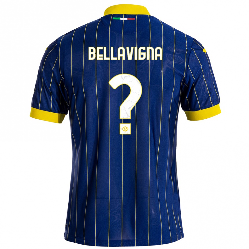 Niño Fútbol Camiseta Marco Bellavigna #0 Azul Amarillo 1ª Equipación 2024/25 Argentina