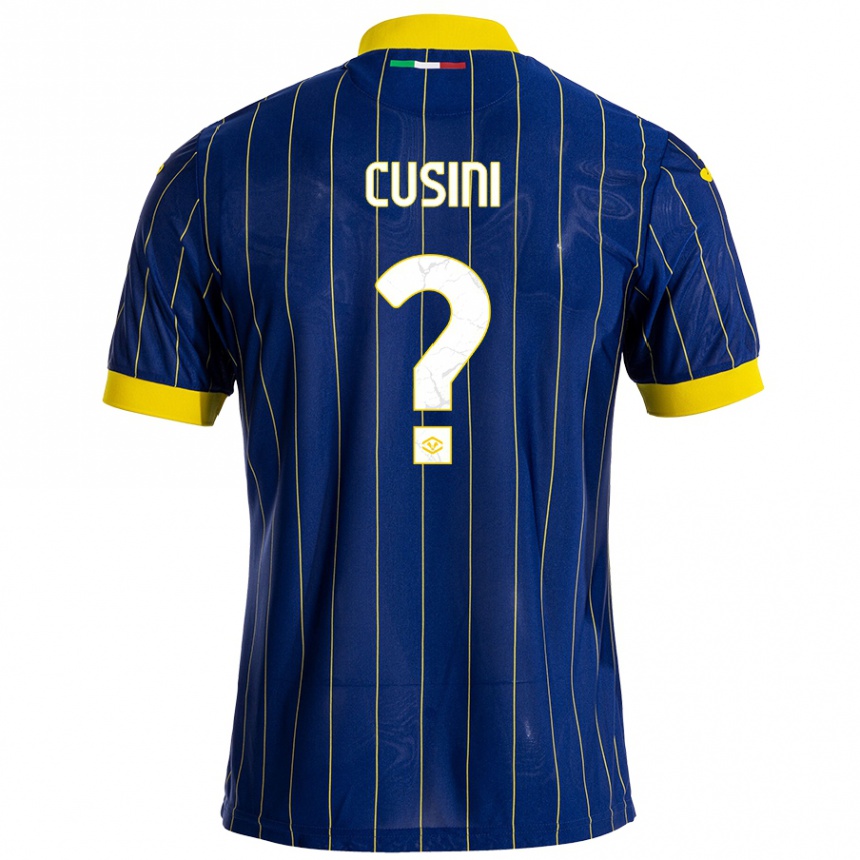 Niño Fútbol Camiseta Christian Cusini #0 Azul Amarillo 1ª Equipación 2024/25 Argentina