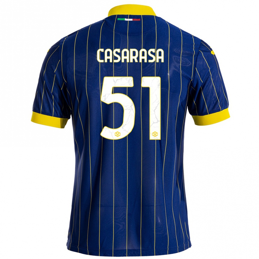 Niño Fútbol Camiseta Asia Casarasa #51 Azul Amarillo 1ª Equipación 2024/25 Argentina