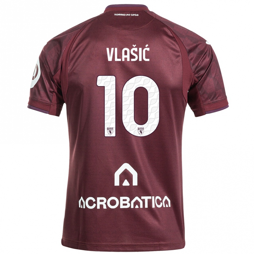 Niño Fútbol Camiseta Nikola Vlašić #10 Granate Blanco 1ª Equipación 2024/25 Argentina